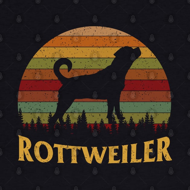 Rottweiler Dog Lovers Owners Vintage Retro Pet Mom Dad Gift Ideas by Amzprimeshirt